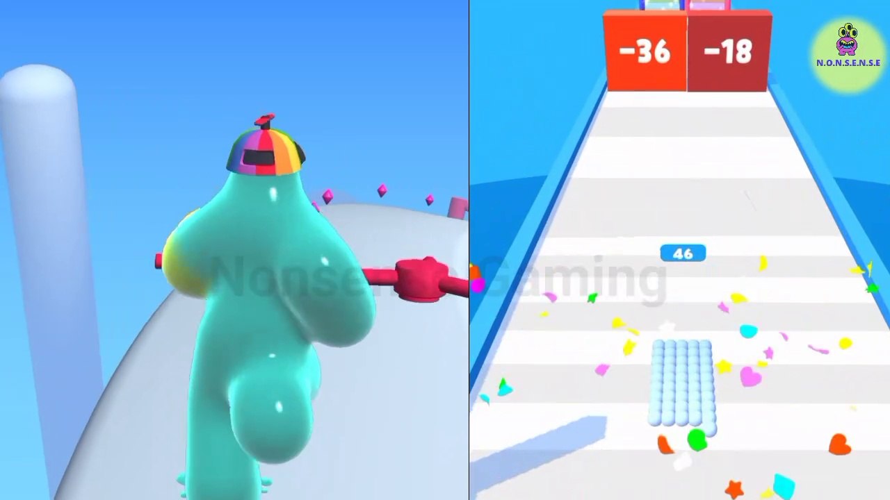 Blob runner 3d and canvas run gameplay
