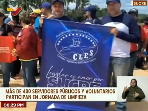 Servidores públicos y voluntarios participaron en jornada de limpieza en las playas estado Sucre