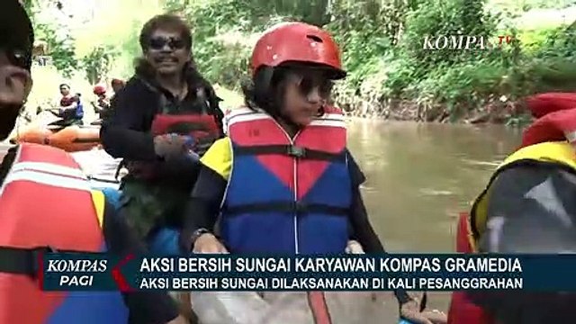 Puluhan Karyawan Kompas Gramedia Lakukan Aksi Bersih Sungai di Kali Pesanggrahan