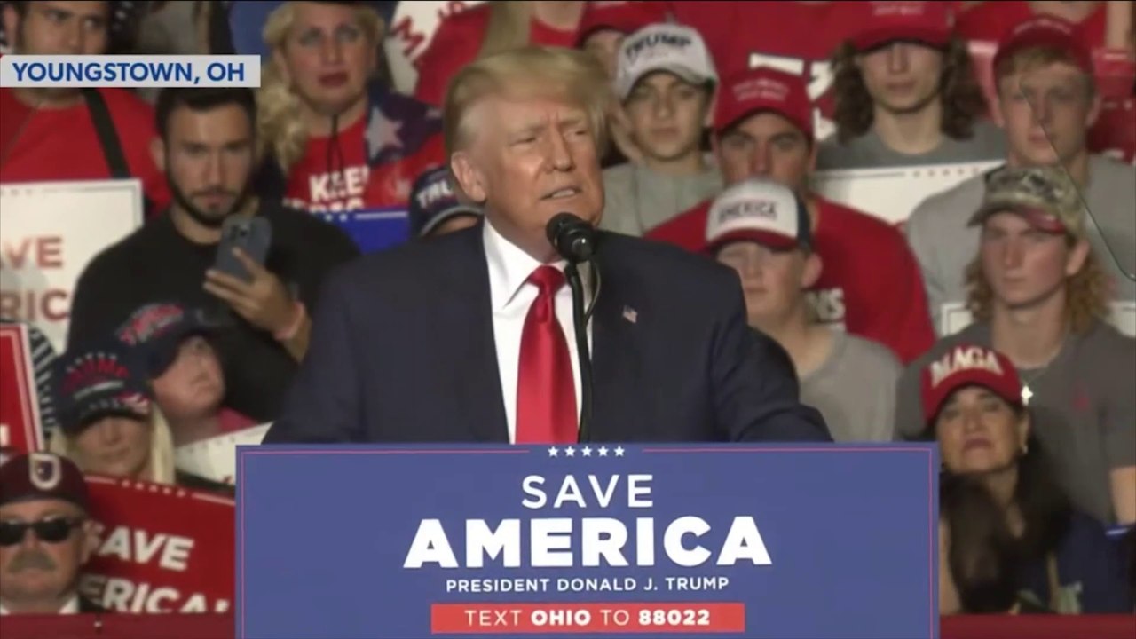 President Trump holds rally in Youngstown, Ohio September 17 2022