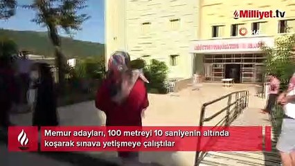 Sınava geç kalan KPSS adayları Usain Bolt’u aratmadı