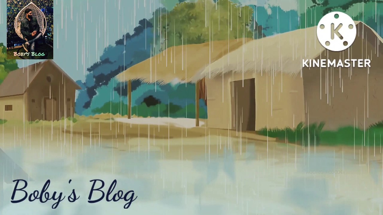 A boy who has a magical umbrella bangla cartoon..