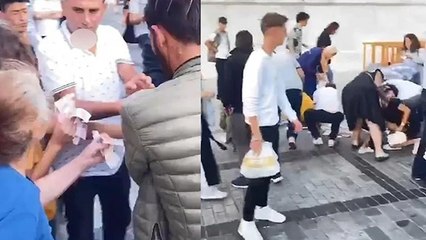 İstanbul’un orta yerinde bir poşet parayı havaya saçtı