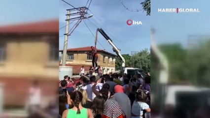 Evlendiğine pişman olan damat: Şalvar giydirip vince asıldı