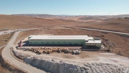 Doğal taş fabrikasında çarklar güneş enerjisiyle dönüyor