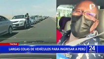 Tacna: Se reportan largas colas de vehículos para ingresar a Perú desde Chile