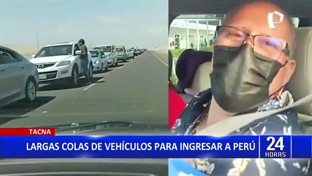 Tacna: Se reportan largas colas de vehículos para ingresar a Perú desde Chile