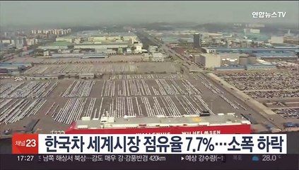 상반기 한국차 세계시장 점유율 7.7%…소폭 하락