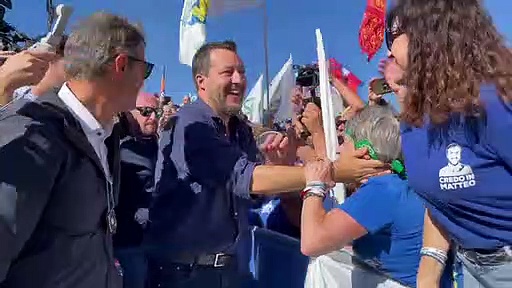 Video Elezioni 2022, Salvini a Pontida lancia i sei impegni per l'Italia - Video