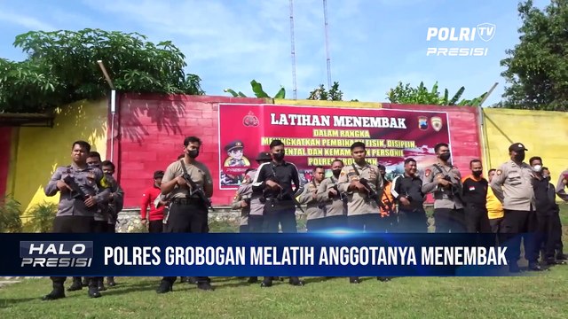 Untuk Meningkatkan Kemampuan, Polres Grobogan Melatih Anggotanya Menembak
