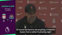 Klopp hoping to grab momentum from dramatic Newcastle winner