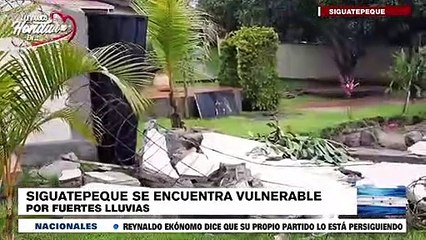 ¡Hay personas atrapadas! "Feroz" quebrada inunda centro turístico en Siguatepeque