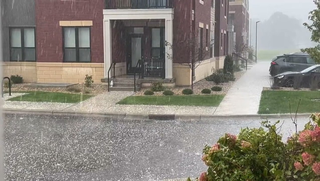 Heavy hail pelts parts of Wisconsin