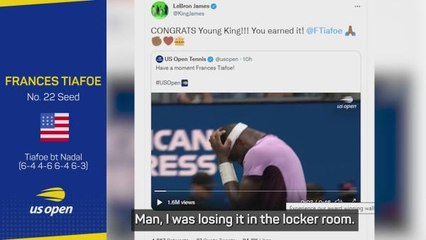 Tiafoe 'was losing it' after seeing LeBron tweet