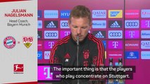 Nagelsmann urges Bayern to focus on Stuttgart before Barcelona