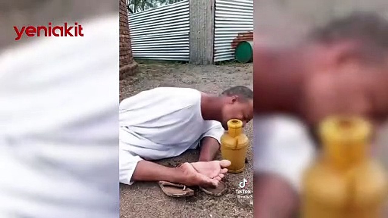 İbretlik video: Kolsuz adamın abdest alma gayreti!