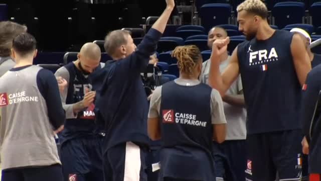 Último entrenamiento de Francia antes de la final contra España en el Eurobasket 2022