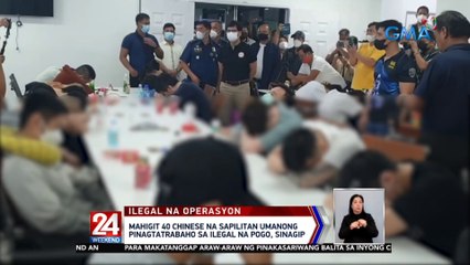 Mahigit 40 chinese na sapilitan umanong pinagtatrabaho sa ilegal na POGO, sinagip | 24 Oras Weekend