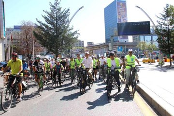 Başkentte pedallar Avrupa Hareketlilik Haftası için çevrildi