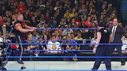 Goldberg spear to Brock Lesnar Monday Night RAW 2022