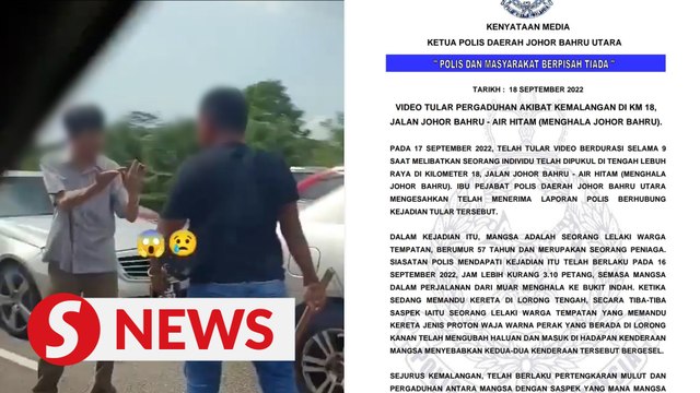 Cops identify road bully caught on camera hitting man in Johor Baru