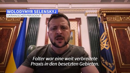 Selenskyj vergleicht russische Gäueltaten in Isjum mit Nazi-Verbrechen