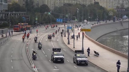 Rusya'nın başkenti Moskova'da 42,2 km ve 10 km maraton koşuldu