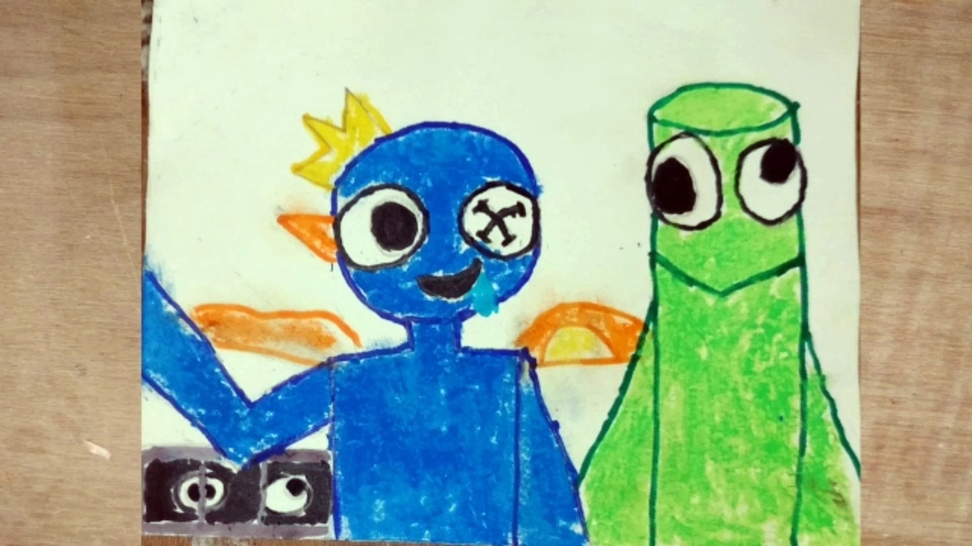 Drawing Blue Roblox Rainbow Friends - Roblox Characters 