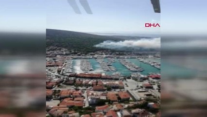 İzmir gündem haberleri... Çeşme'de orman yangını