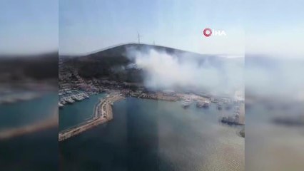 Son dakika haberleri | Çeşme'de marina bölgesinde yangın