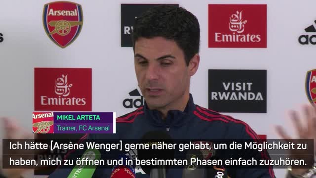 Arteta: 'Hätte Wenger gerne näher gehabt'