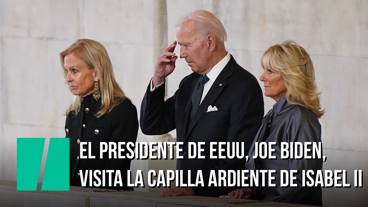 El presidente de EEUU, Joe Biden, visita la capilla ardiente de Isabel II
