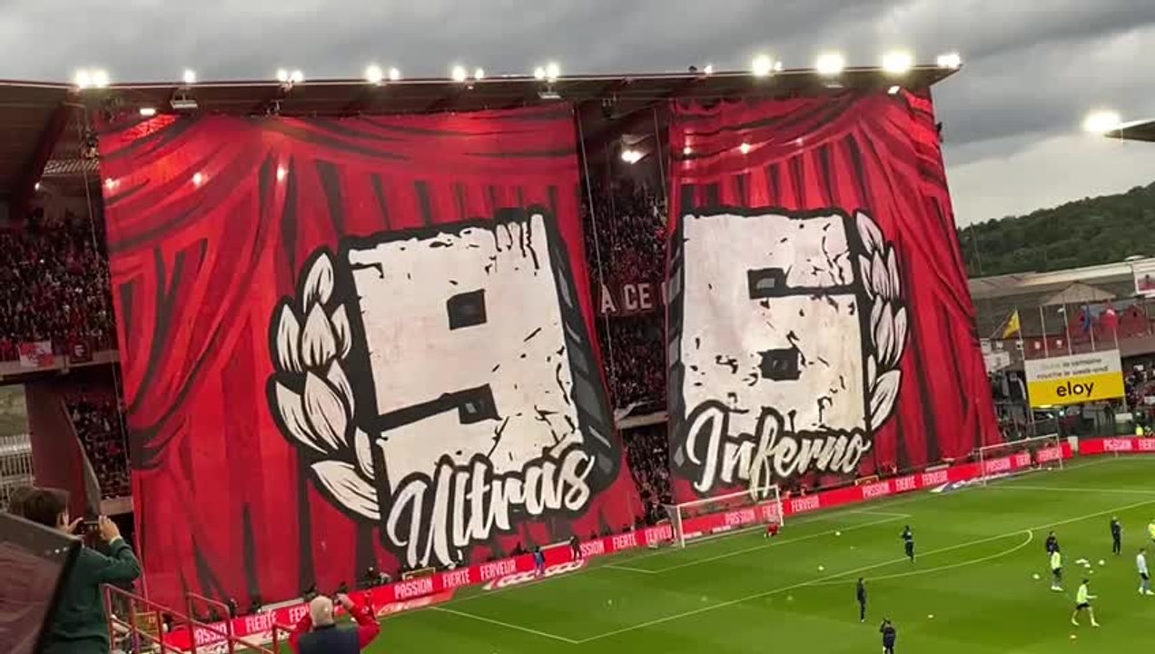 Le tifo des Ultras face à Bruges