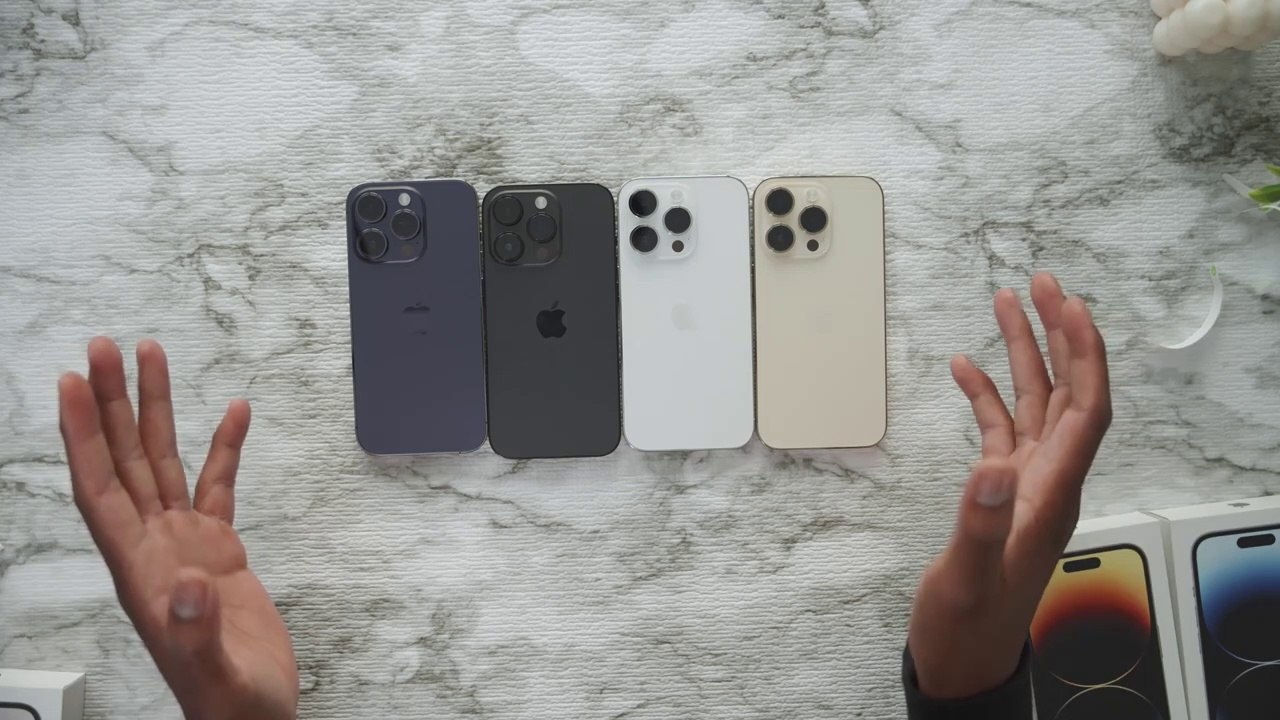 Unboxing iPhone 14 Pro All Colors Space Black, Deep Purple, Silver