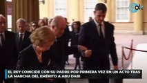 El Rey coincide con su padre por primera vez en un acto tras la marcha del émerito a Abu Dabi