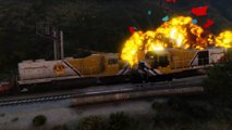 GTA 5 Train Crash (Crashes) Can the GTA 5 train be stopped? GTA 5 STOP THE TRAIN | GamePlay MONAHU