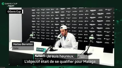 Coupe Davis - Berrettini : "Quand on vient en Coupe Davis, c'est pour tout donner"