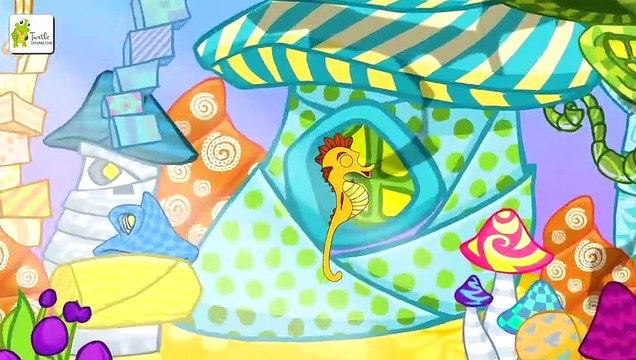 Ten in the Bed Nursery Rhyme | Roll Over Roll Over | Kids Song with Sea Horses