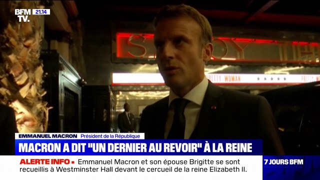 Emmanuel Macron à Westminster Hall: Nous sommes allés présenter nos respects à la famille royale