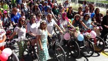 Kütahya yerel haberi: Kütahya'da ilk kez düzenlenen 'Süslü Kadınlar Bisiklet Turu' renkli görüntülere sahne oldu