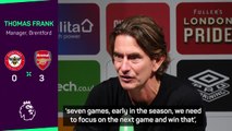Frank labels Arsenal 'title contenders' after heavy defeat