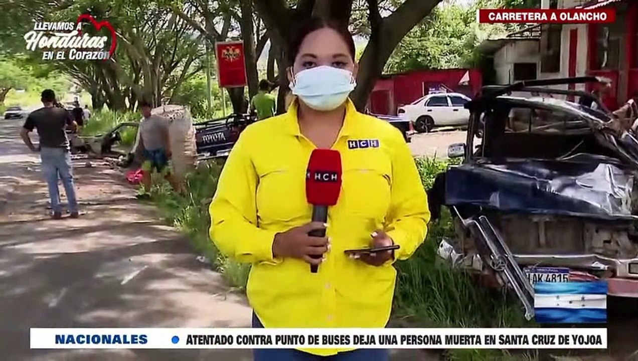 Accidente vial deja pérdidas materiales en la carretera que lleva hacia Olancho