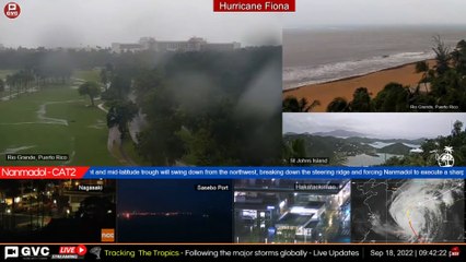 Live streaming hurricane Fiona & Typhoon Nanmadol