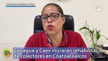 Conagua y Caev iniciarán rehabilitación de colectores en Coatzacoalcos