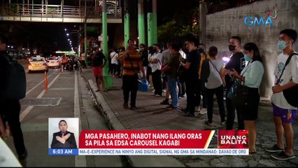 Mga pasahero, inabot nang ilang oras sa pila sa EDSA Carousel kagabi | UB