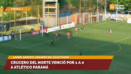 Crucero del Norte venció por 1 a 0 a Atlético Paraná