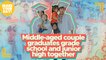 Middle-aged couple graduates grade school and junior high together | Make Your Day