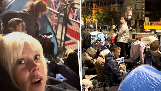 «On est là depuis quatre jours» : devant Westminster, ils attendent les funérailles de leur reine