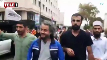 LGBT karşıtı mitinge katılan gerici grup Taliban bayrağı açtı