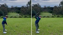 Nine-year-old golfer Patrick Shell hits a hole-in-one at Northcote Public Golf Course, Victoria | September 19, 2022 | ACM
